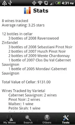 Wine - List, Ratings & Cellar android App screenshot 1